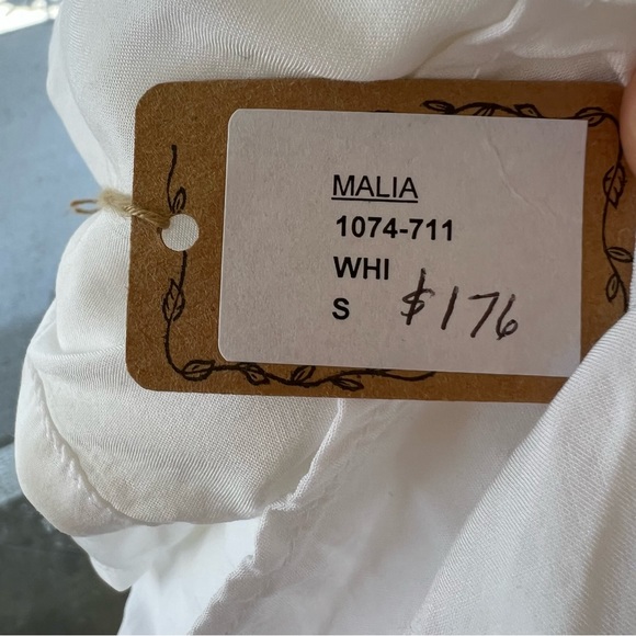 NWT CP Shades Malia - White Button Down Rayon Top - Small - Picture 5 of 7